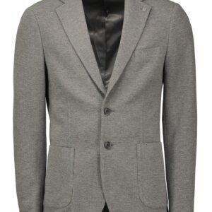 Мужской пиджак слегка эластичный серый